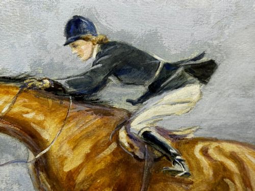 PAINTING PAT SMYTHE AND FINALITY WINNER LEADING SHOWJUMPER OF THE YEAR C1949 - ADDITIONAL PHOTO 8