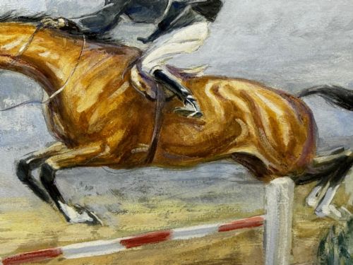 PAINTING PAT SMYTHE AND FINALITY WINNER LEADING SHOWJUMPER OF THE YEAR C1949 - ADDITIONAL PHOTO 14