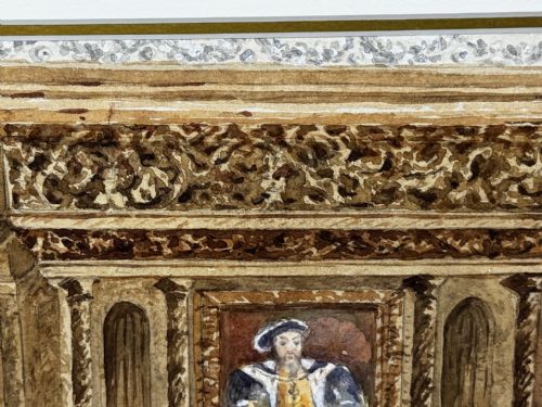 PAINTING THE CHIMNEYPIECE LONG GALLERY WESTWOOD HOUSE C1891 - ADDITIONAL PHOTO 15