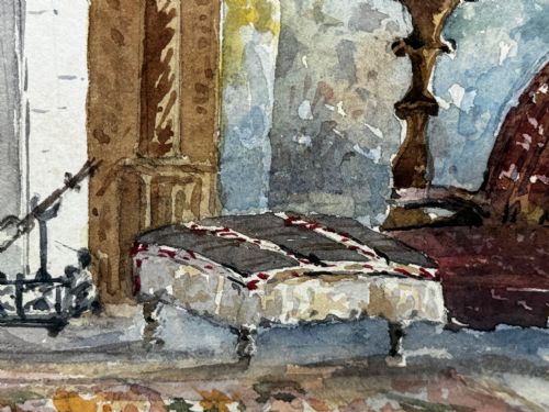 PAINTING THE CHIMNEYPIECE LONG GALLERY WESTWOOD HOUSE C1891 - ADDITIONAL PHOTO 21