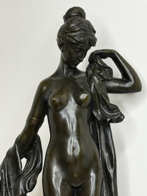 FRENCH BRONZE ALLEGORY OF PURITY AND GRACE LA SOURCE C1900 - ADDITIONAL PHOTO 8