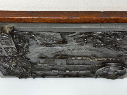 MILAN C1891 BRONZE RELIEF OF CASTELLO SFORZESCO WITH SFORZAVISCONTI ARMS - ADDITIONAL PHOTO 2