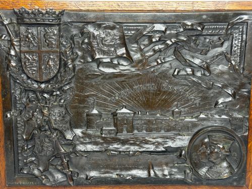 MILAN C1891 BRONZE RELIEF OF CASTELLO SFORZESCO WITH SFORZAVISCONTI ARMS - ADDITIONAL PHOTO 11