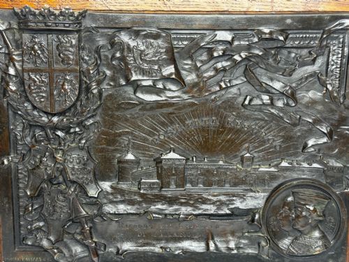 MILAN C1891 BRONZE RELIEF OF CASTELLO SFORZESCO WITH SFORZAVISCONTI ARMS - ADDITIONAL PHOTO 12