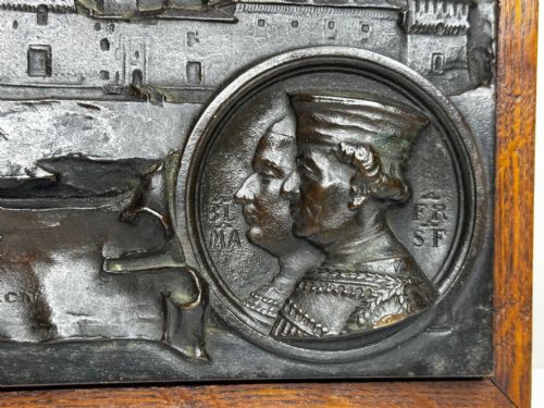 MILAN C1891 BRONZE RELIEF OF CASTELLO SFORZESCO WITH SFORZAVISCONTI ARMS - ADDITIONAL PHOTO 15