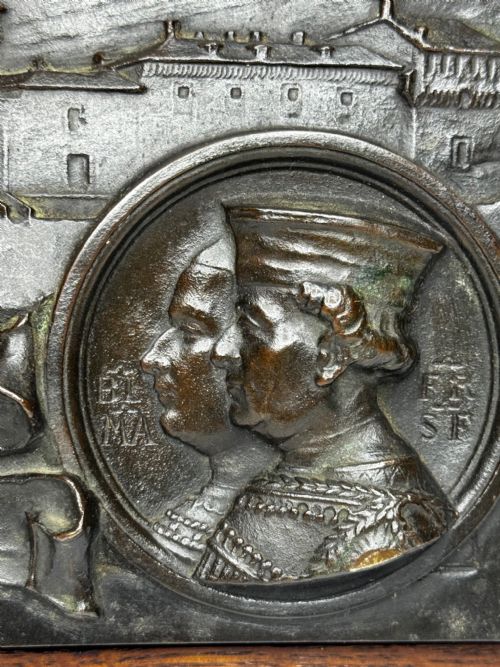 MILAN C1891 BRONZE RELIEF OF CASTELLO SFORZESCO WITH SFORZAVISCONTI ARMS - ADDITIONAL PHOTO 16