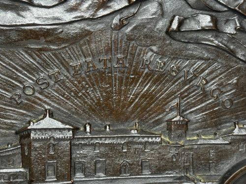 MILAN C1891 BRONZE RELIEF OF CASTELLO SFORZESCO WITH SFORZAVISCONTI ARMS - ADDITIONAL PHOTO 19
