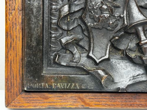 MILAN C1891 BRONZE RELIEF OF CASTELLO SFORZESCO WITH SFORZAVISCONTI ARMS - ADDITIONAL PHOTO 23