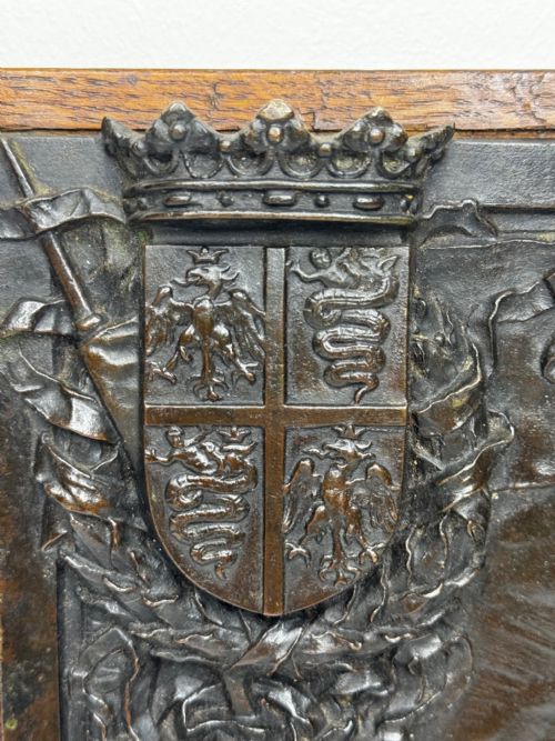 MILAN C1891 BRONZE RELIEF OF CASTELLO SFORZESCO WITH SFORZAVISCONTI ARMS - ADDITIONAL PHOTO 24