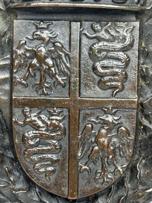 MILAN C1891 BRONZE RELIEF OF CASTELLO SFORZESCO WITH SFORZAVISCONTI ARMS - ADDITIONAL PHOTO 25