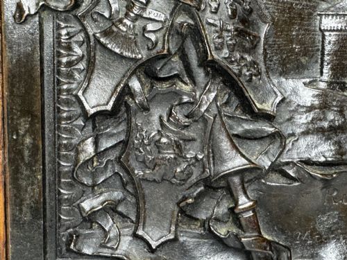 MILAN C1891 BRONZE RELIEF OF CASTELLO SFORZESCO WITH SFORZAVISCONTI ARMS - ADDITIONAL PHOTO 27