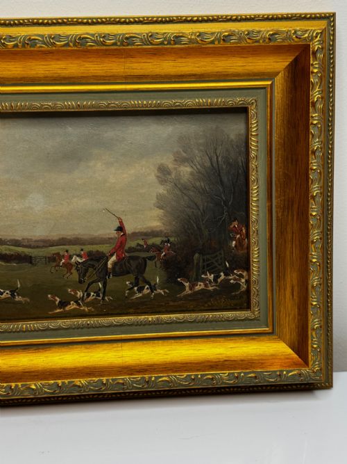 19TH CENTURY PAINTING VIEW HALLOO THE BERKELEY HUNT C1880 - ADDITIONAL PHOTO 4