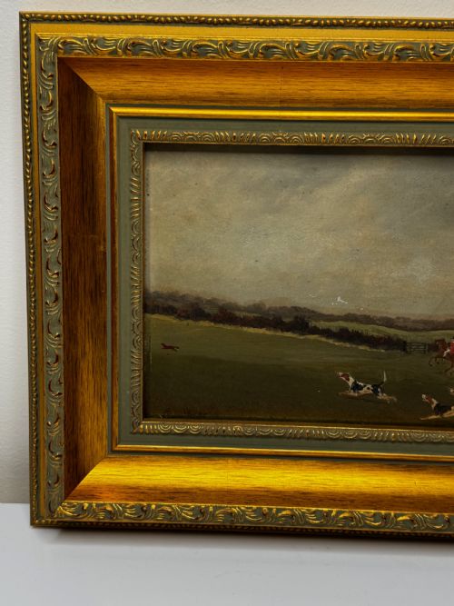 19TH CENTURY PAINTING VIEW HALLOO THE BERKELEY HUNT C1880 - ADDITIONAL PHOTO 5