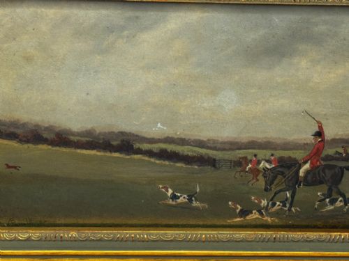 19TH CENTURY PAINTING VIEW HALLOO THE BERKELEY HUNT C1880 - ADDITIONAL PHOTO 12