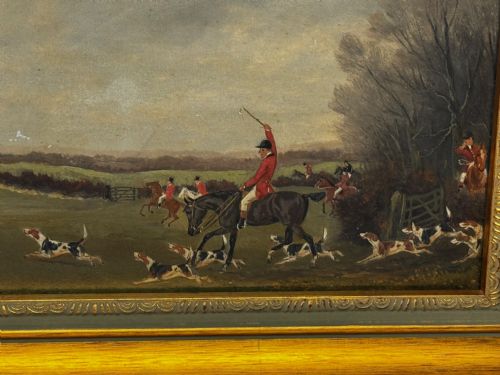 19TH CENTURY PAINTING VIEW HALLOO THE BERKELEY HUNT C1880 - ADDITIONAL PHOTO 13