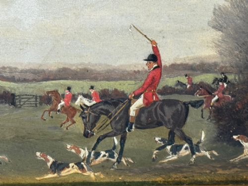 19TH CENTURY PAINTING VIEW HALLOO THE BERKELEY HUNT C1880 - ADDITIONAL PHOTO 14