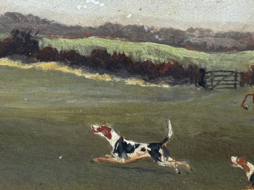 19TH CENTURY PAINTING VIEW HALLOO THE BERKELEY HUNT C1880 - ADDITIONAL PHOTO 15
