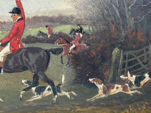19TH CENTURY PAINTING VIEW HALLOO THE BERKELEY HUNT C1880 - ADDITIONAL PHOTO 17