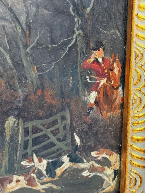 19TH CENTURY PAINTING VIEW HALLOO THE BERKELEY HUNT C1880 - ADDITIONAL PHOTO 20