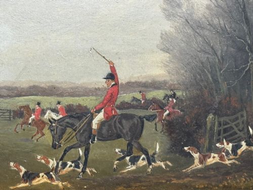 19TH CENTURY PAINTING VIEW HALLOO THE BERKELEY HUNT C1880 - ADDITIONAL PHOTO 25