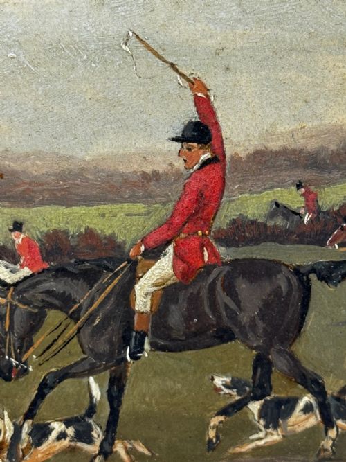 19TH CENTURY PAINTING VIEW HALLOO THE BERKELEY HUNT C1880 - ADDITIONAL PHOTO 27