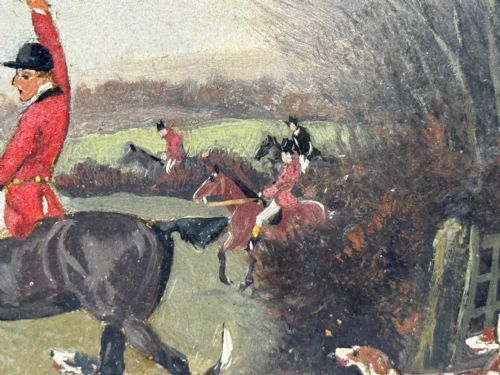 19TH CENTURY PAINTING VIEW HALLOO THE BERKELEY HUNT C1880 - ADDITIONAL PHOTO 29