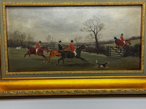 19TH CENTURY SPORTING PAINTING C1880 FULL CRY THE BERKELEY HUNT - ADDITIONAL PHOTO 1