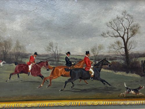 19TH CENTURY SPORTING PAINTING C1880 FULL CRY THE BERKELEY HUNT - ADDITIONAL PHOTO 10