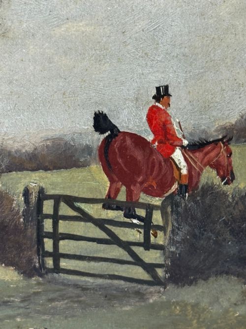 19TH CENTURY SPORTING PAINTING C1880 FULL CRY THE BERKELEY HUNT - ADDITIONAL PHOTO 15
