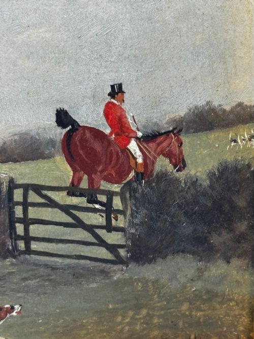 19TH CENTURY SPORTING PAINTING C1880 FULL CRY THE BERKELEY HUNT - ADDITIONAL PHOTO 16