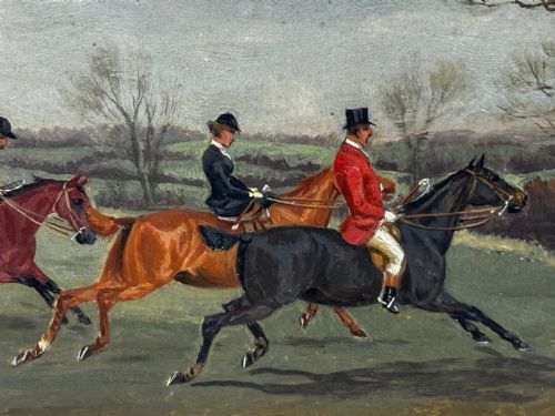 19TH CENTURY SPORTING PAINTING C1880 FULL CRY THE BERKELEY HUNT - ADDITIONAL PHOTO 18