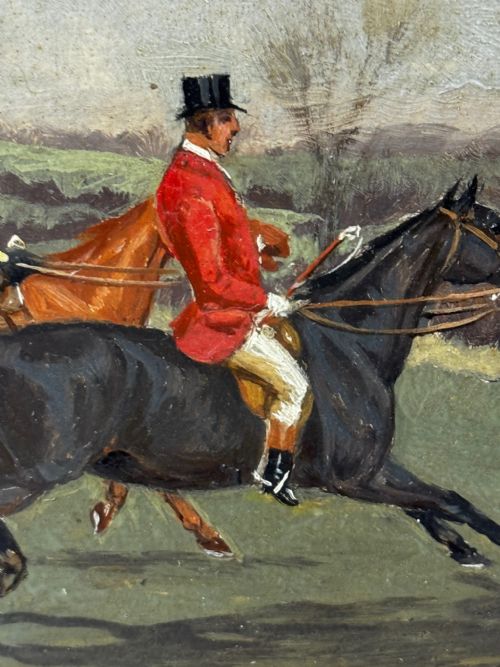 19TH CENTURY SPORTING PAINTING C1880 FULL CRY THE BERKELEY HUNT - ADDITIONAL PHOTO 20
