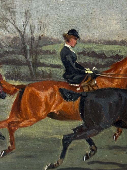 19TH CENTURY SPORTING PAINTING C1880 FULL CRY THE BERKELEY HUNT - ADDITIONAL PHOTO 21
