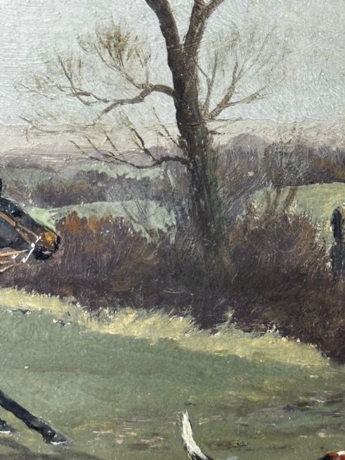 19TH CENTURY SPORTING PAINTING C1880 FULL CRY THE BERKELEY HUNT - ADDITIONAL PHOTO 27