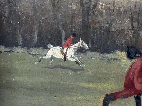 19TH CENTURY SPORTING PAINTING C1880 FULL CRY THE BERKELEY HUNT - ADDITIONAL PHOTO 28