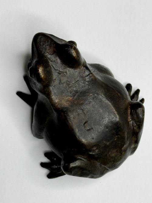 ANTIQUE FRENCH ANIMALIER BRONZE FROG SCULPTURE C1850PARISIAN WORKSHOP - ADDITIONAL PHOTO 2