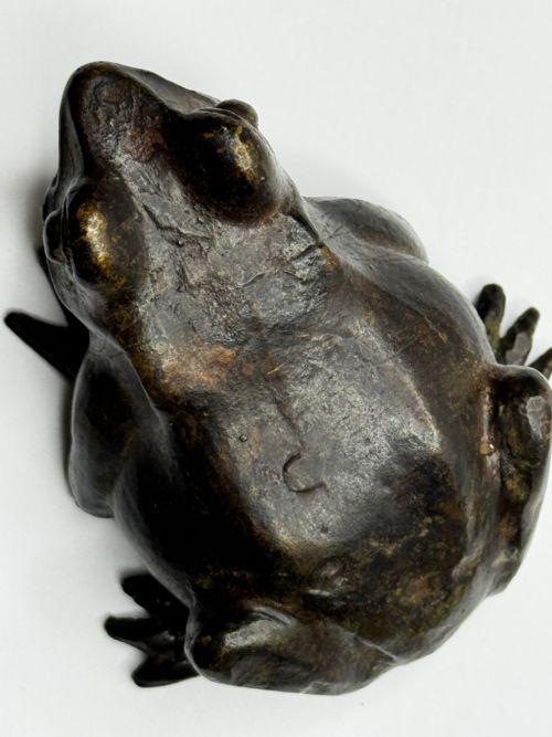 ANTIQUE FRENCH ANIMALIER BRONZE FROG SCULPTURE C1850PARISIAN WORKSHOP - ADDITIONAL PHOTO 3