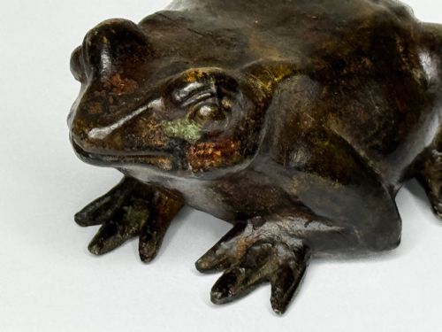 ANTIQUE FRENCH ANIMALIER BRONZE FROG SCULPTURE C1850PARISIAN WORKSHOP - ADDITIONAL PHOTO 5