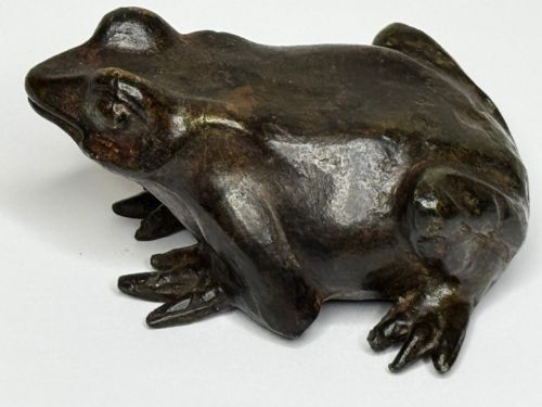 ANTIQUE FRENCH ANIMALIER BRONZE FROG SCULPTURE C1850PARISIAN WORKSHOP - ADDITIONAL PHOTO 8