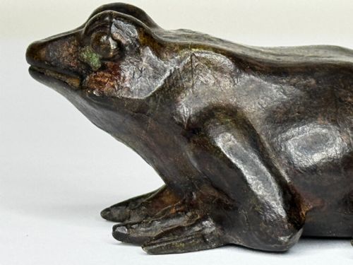 ANTIQUE FRENCH ANIMALIER BRONZE FROG SCULPTURE C1850PARISIAN WORKSHOP - ADDITIONAL PHOTO 9