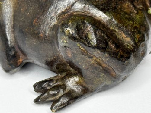 ANTIQUE FRENCH ANIMALIER BRONZE FROG SCULPTURE C1850PARISIAN WORKSHOP - ADDITIONAL PHOTO 14