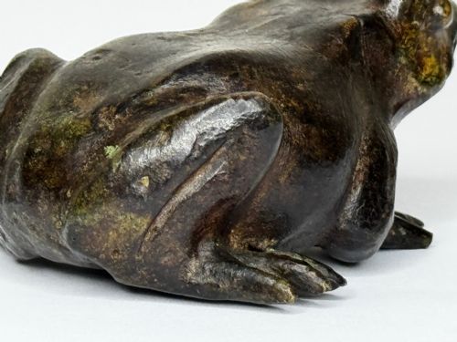 ANTIQUE FRENCH ANIMALIER BRONZE FROG SCULPTURE C1850PARISIAN WORKSHOP - ADDITIONAL PHOTO 16