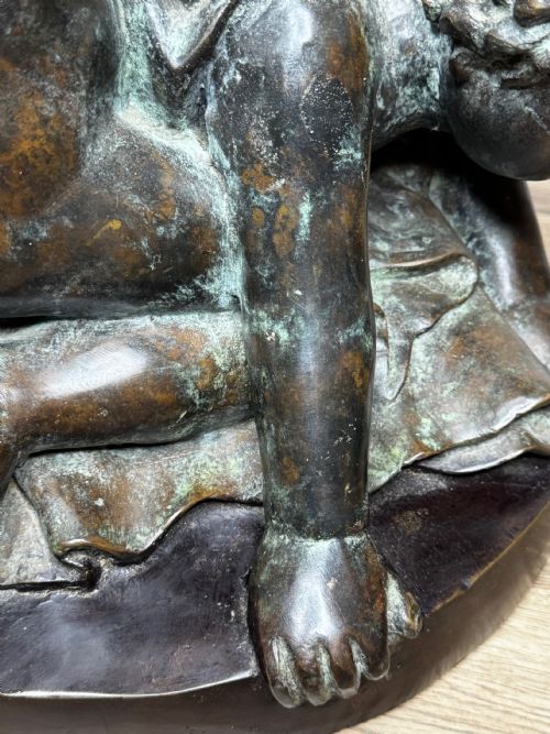 CLASSICAL GRAND TOUR FRENCH BRONZE GROUP CALL OF THE TRITON CONCHSEA PUTTI AFTER CLODION C1820 - ADDITIONAL PHOTO 6