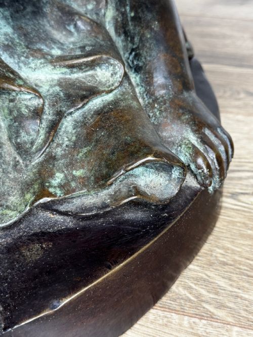 CLASSICAL GRAND TOUR FRENCH BRONZE GROUP CALL OF THE TRITON CONCHSEA PUTTI AFTER CLODION C1820 - ADDITIONAL PHOTO 8
