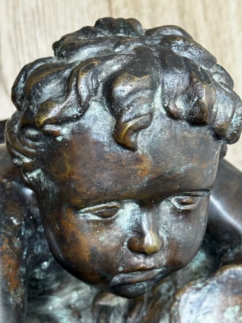 CLASSICAL GRAND TOUR FRENCH BRONZE GROUP CALL OF THE TRITON CONCHSEA PUTTI AFTER CLODION C1820 - ADDITIONAL PHOTO 24