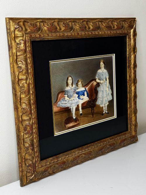 PAINTING LOUISA COOKES THREE DAUGHTERS C1833CIRCLE OF WILLIAM EGLEY 17981870 ENGLISH SCHOOL - ADDITIONAL PHOTO 7