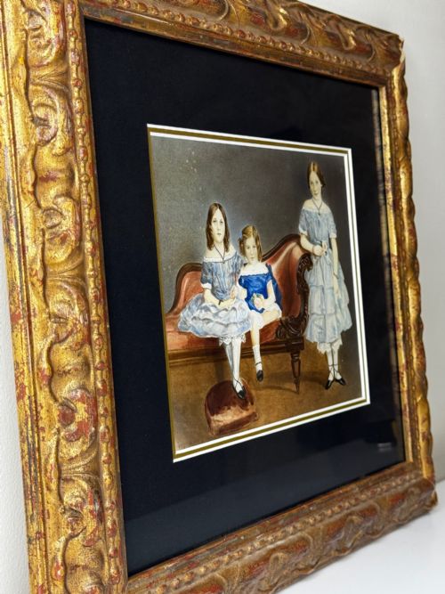 PAINTING LOUISA COOKES THREE DAUGHTERS C1833CIRCLE OF WILLIAM EGLEY 17981870 ENGLISH SCHOOL - ADDITIONAL PHOTO 8