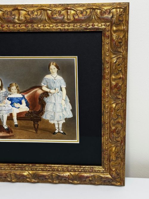 PAINTING LOUISA COOKES THREE DAUGHTERS C1833CIRCLE OF WILLIAM EGLEY 17981870 ENGLISH SCHOOL - ADDITIONAL PHOTO 10