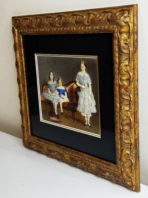 PAINTING LOUISA COOKES THREE DAUGHTERS C1833CIRCLE OF WILLIAM EGLEY 17981870 ENGLISH SCHOOL - ADDITIONAL PHOTO 11