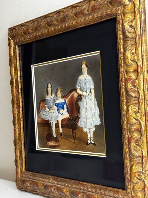 PAINTING LOUISA COOKES THREE DAUGHTERS C1833CIRCLE OF WILLIAM EGLEY 17981870 ENGLISH SCHOOL - ADDITIONAL PHOTO 12